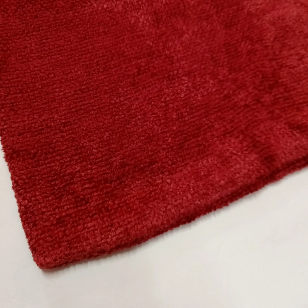 NEW Pottery Barn Chenille Knit Pillow Cranberry 18 x 18